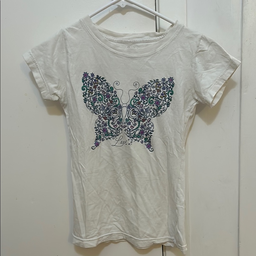 Levi's White and Purple Short Sleeve Tees